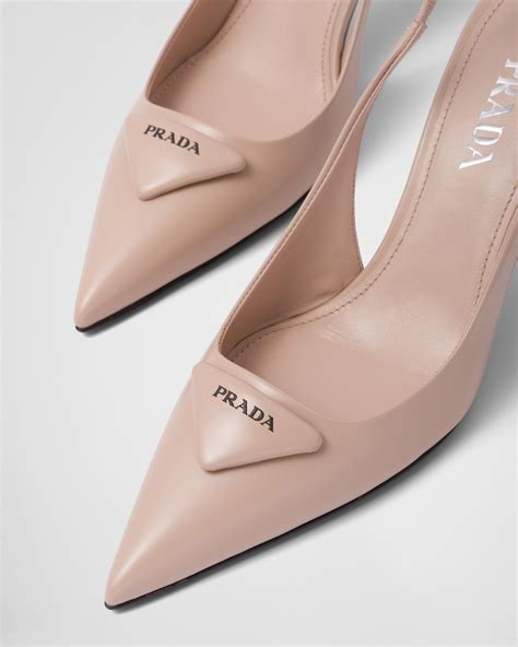 calf leather prada slingbacks|Prada 85mm Leather Slingback Pumps .